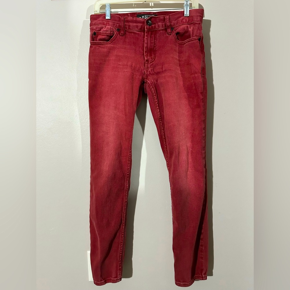 RUDE Red Cotton Skinny Jeans 30/32
